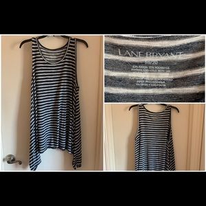 Lane Bryant Striped Sharkbite Tank Top